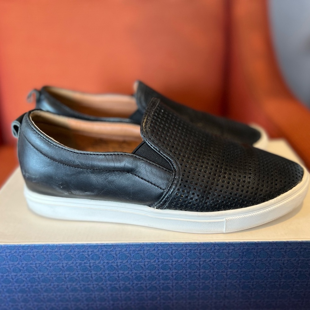 Caslon Eden perforated leather slip-on sneakers
